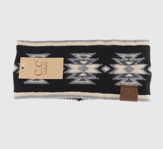 Black Southwestern Pattern C.C Headwrap