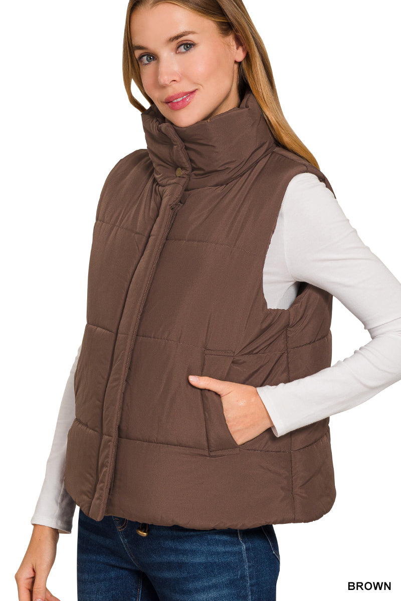 Brown Puffer Vest
