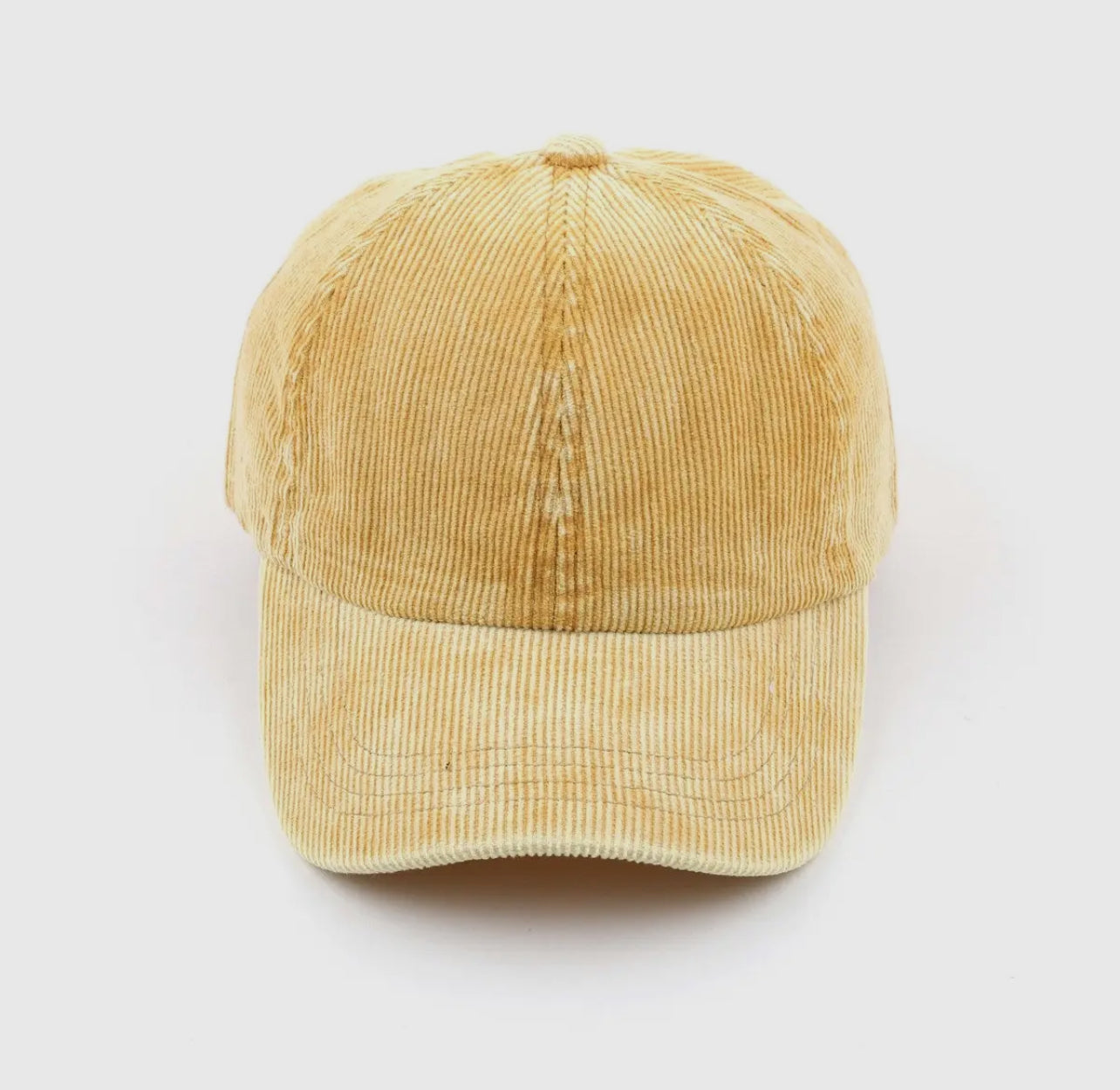 CC Honey Mustard Stone-Washed Corduroy Cap