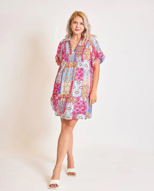 Umgee Pink Mix Dress