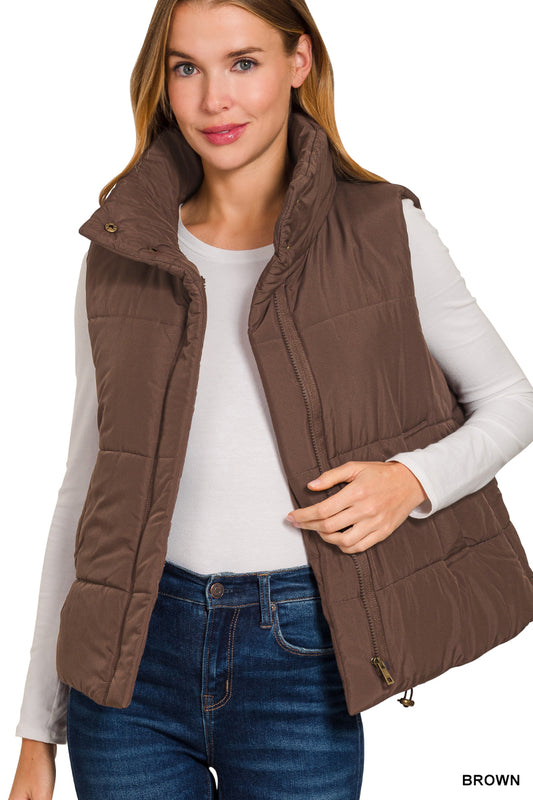 Brown Puffer Vest