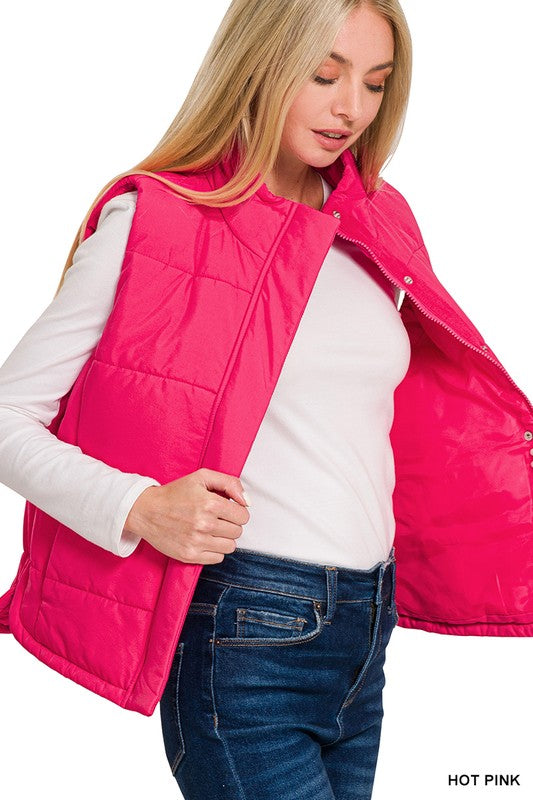 Hot Pink Puff Vest