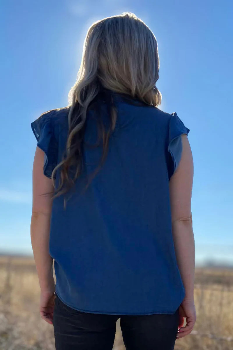 SK Babydoll Denim Top