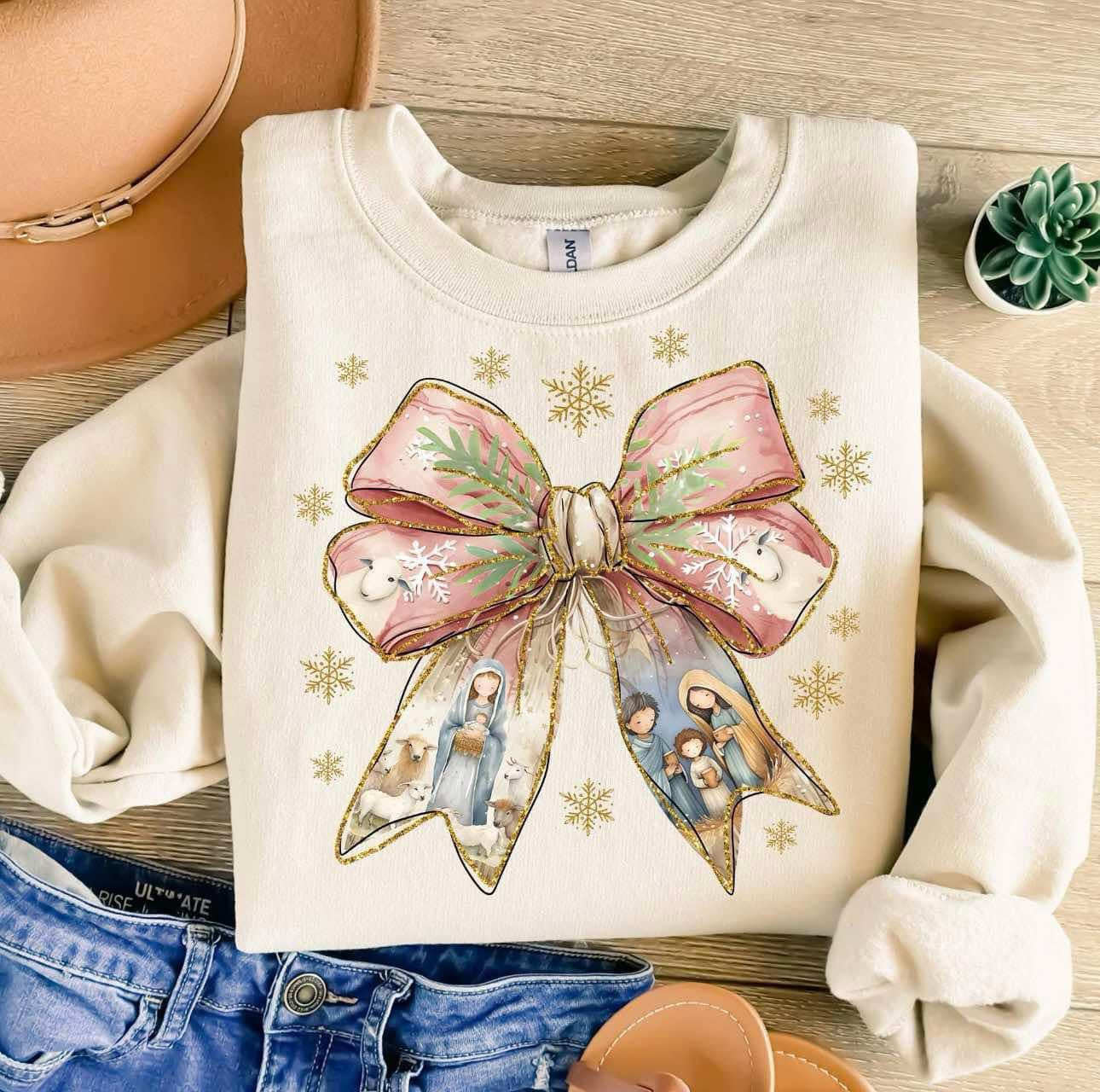 Christmas Bow Sweatshirt