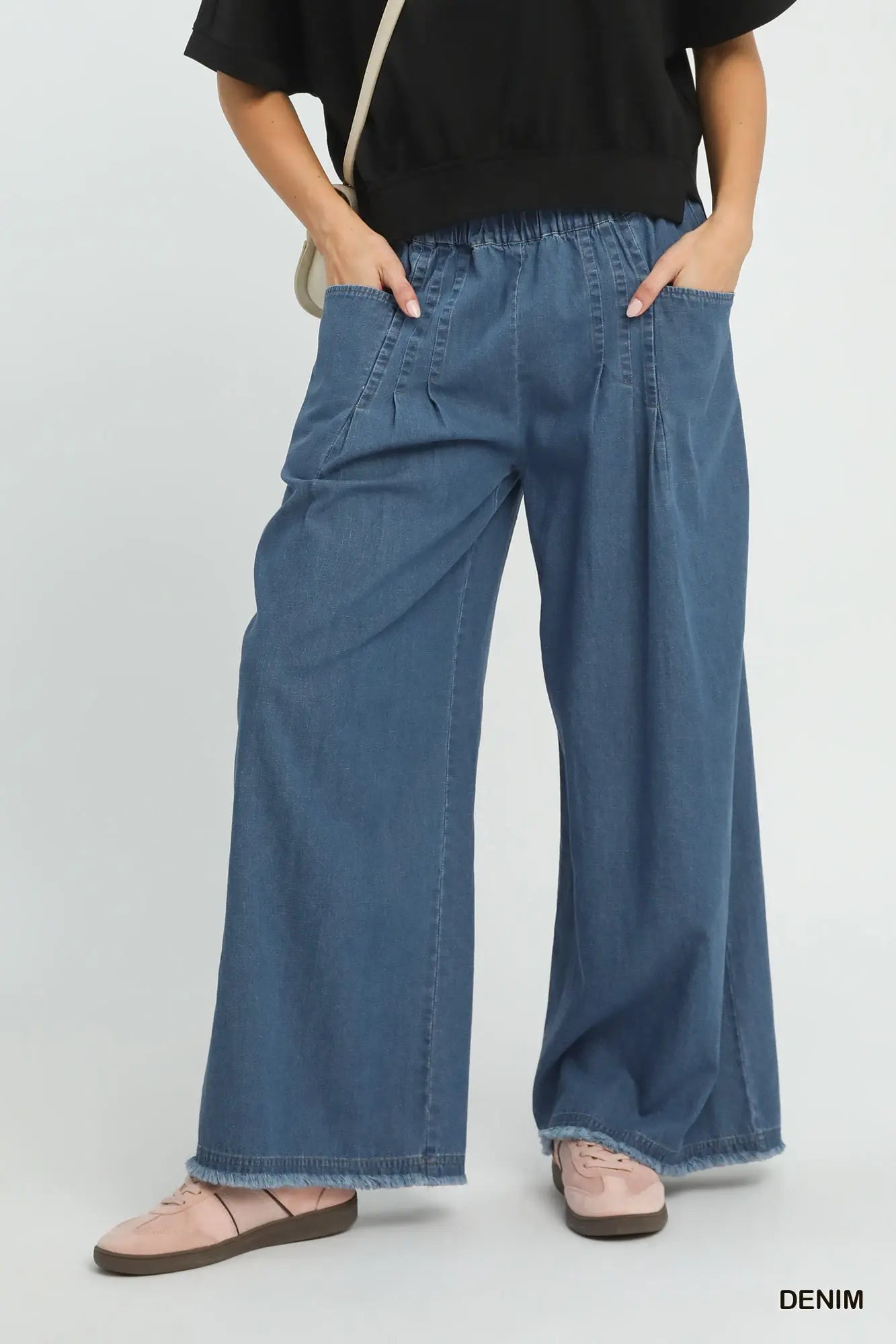 Umgee Denim Wide Leg Pants