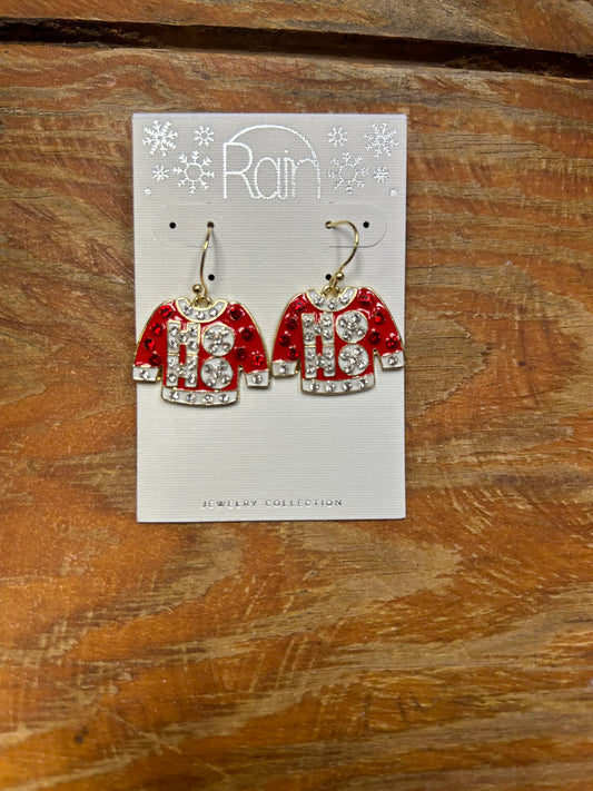 HOHO Christmas Sweater Dangle Earrings