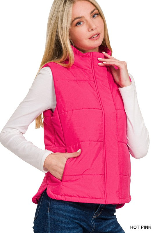 Hot Pink Puff Vest