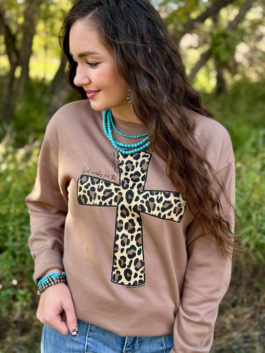 TT Leopard Cross Sweatshirt