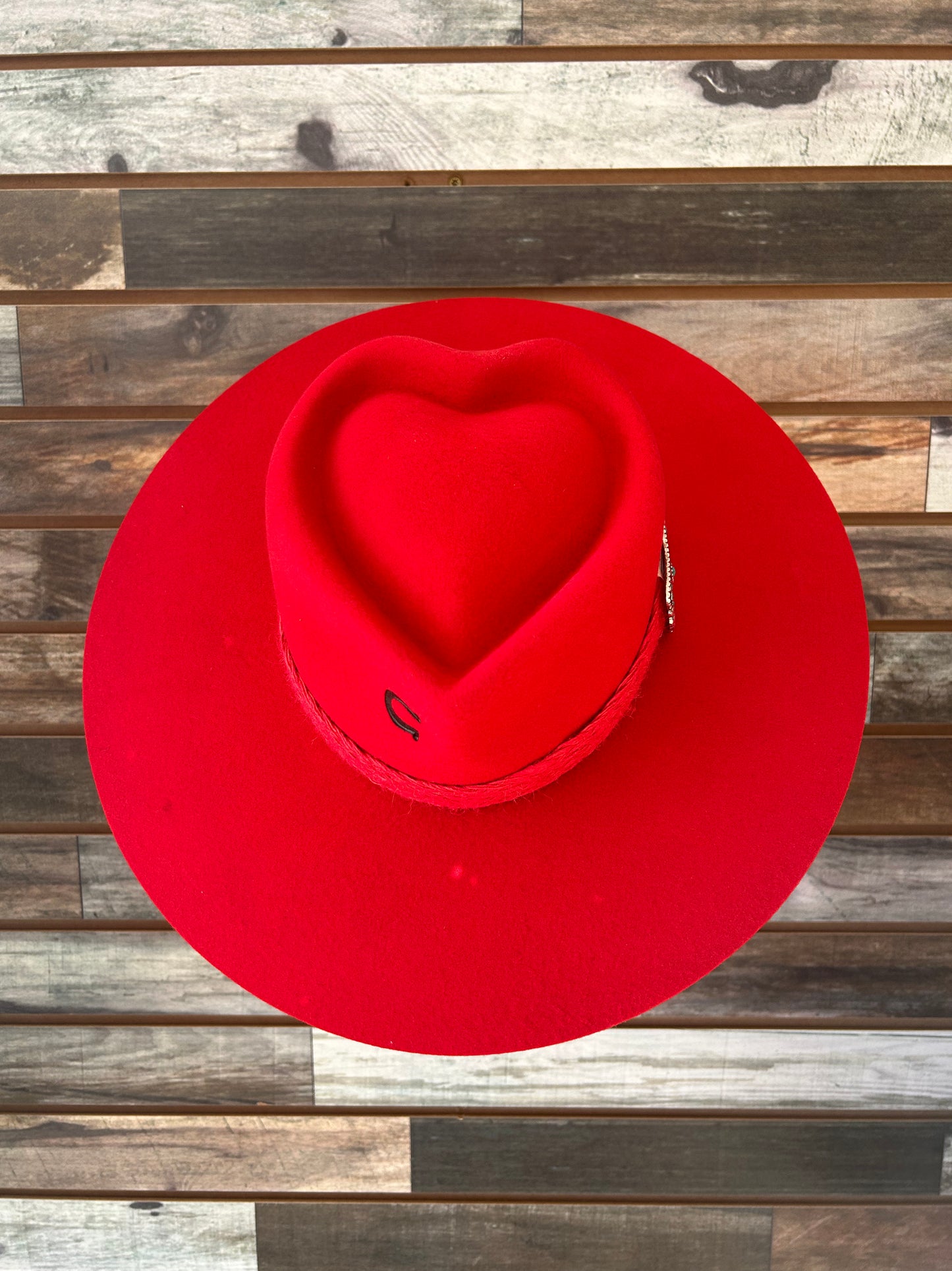 Red Heart Charlie 1 Horse Felt Hat