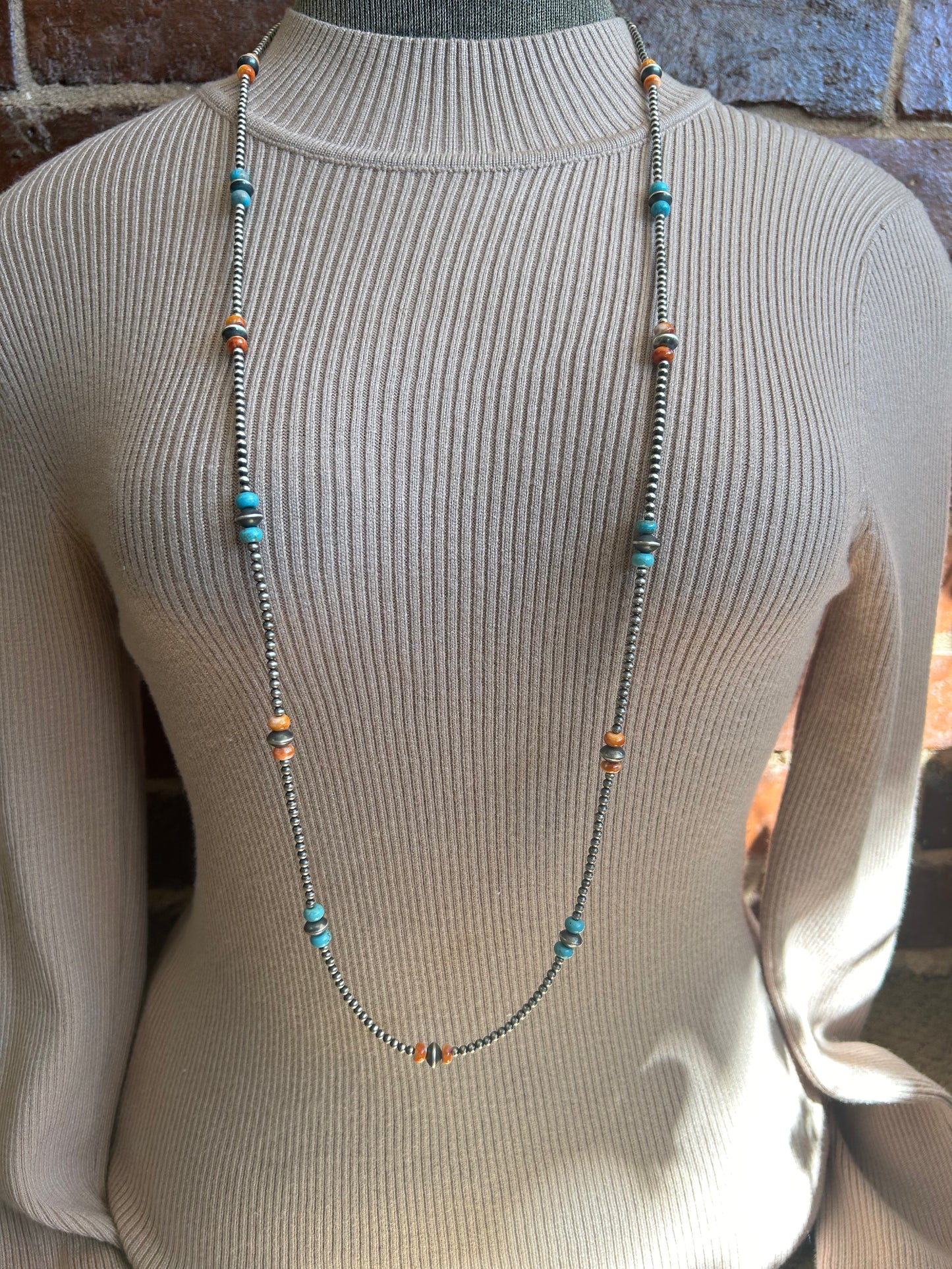 Authentic Spiny, Turquoise & Pearl Necklace