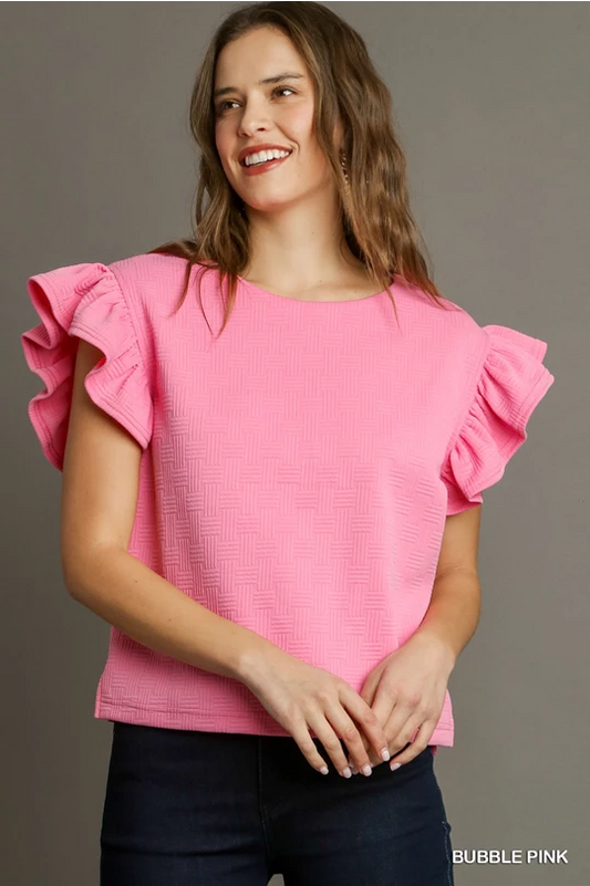 Umgee Pink Boxy Cut Top