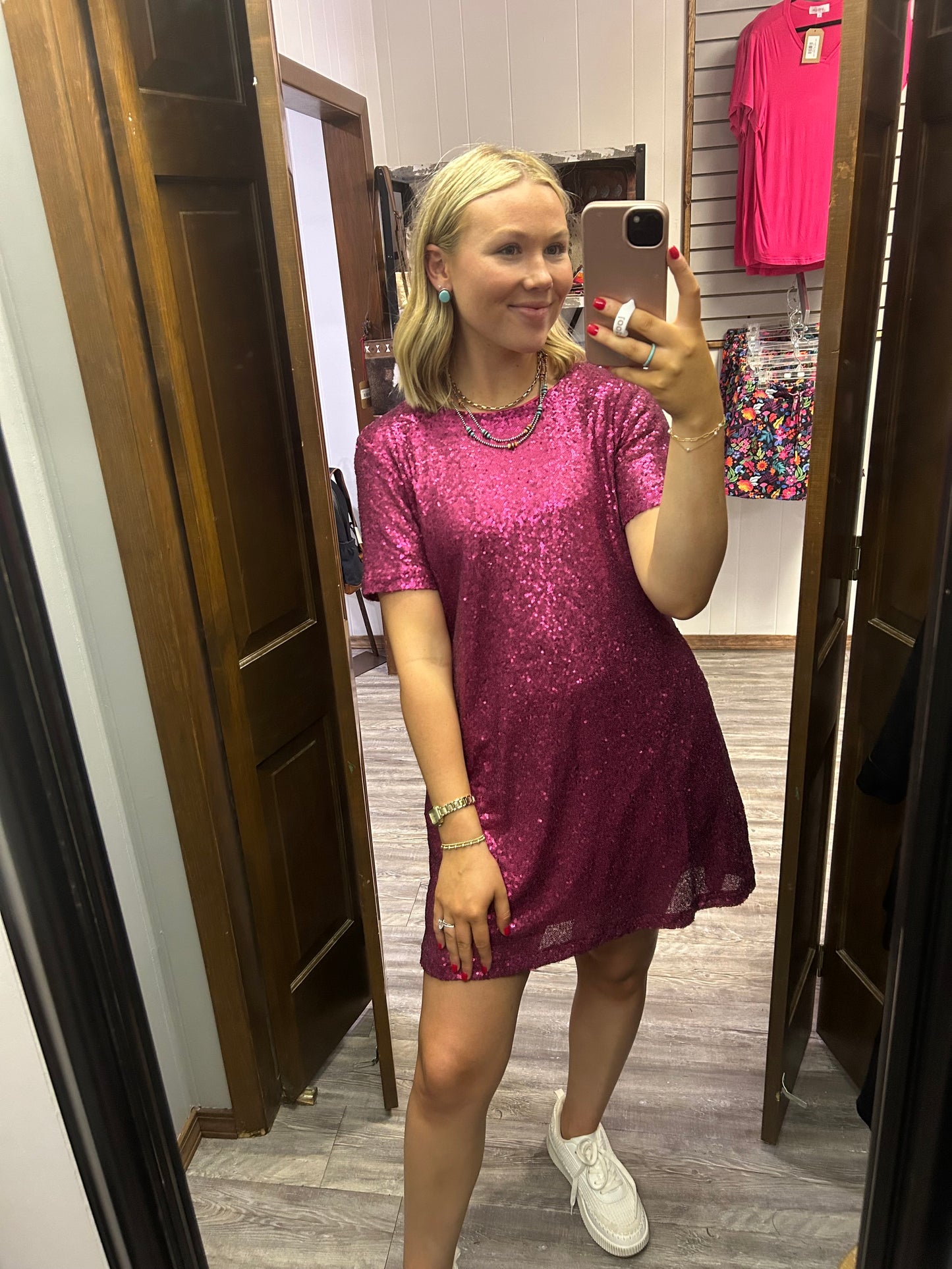 Pink Sequin Dress