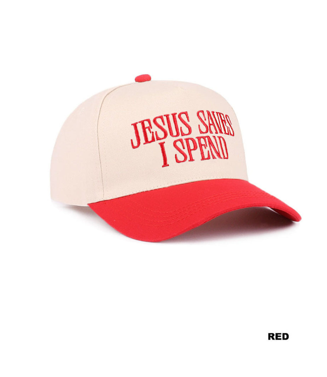 Red Jesus Saves I Spend Cap