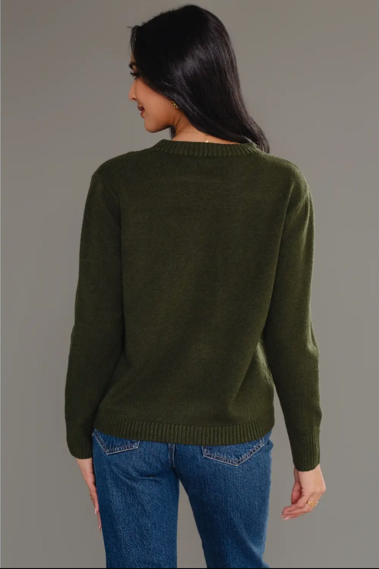 P Dk. Green Soft Sweater Top