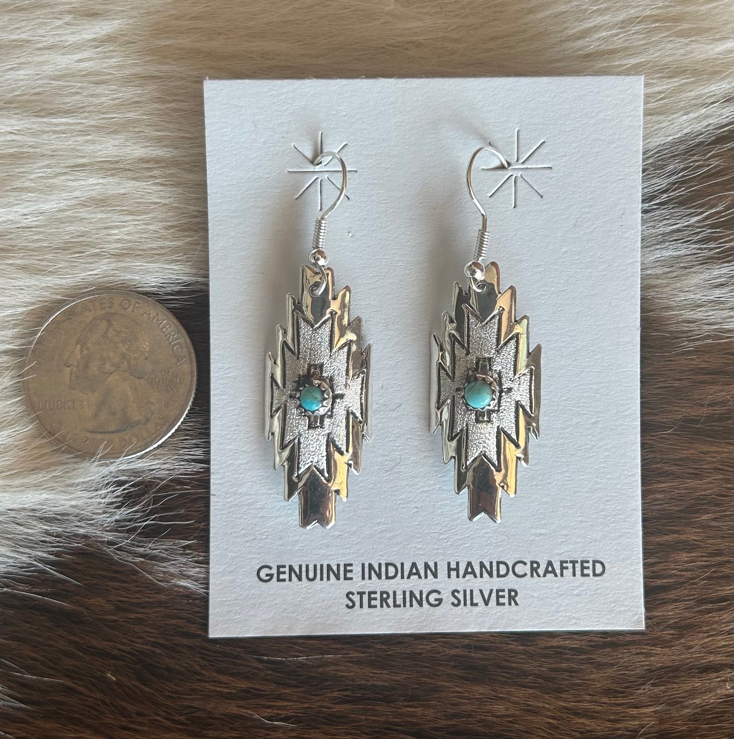 Authentic Aztec with Turquoise Earrings