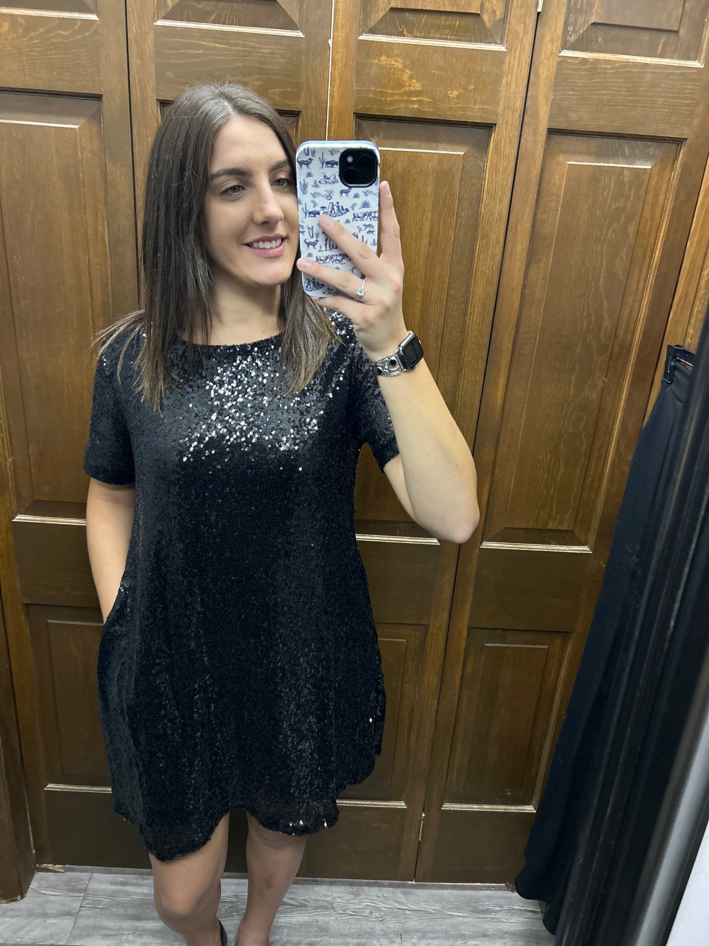 Black Sequin Dress