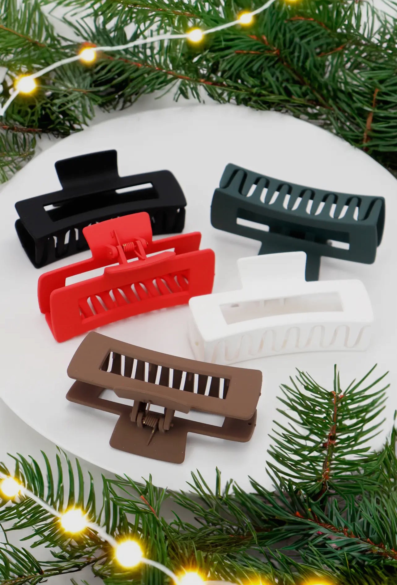 Christmas Color Matte Hair Claw