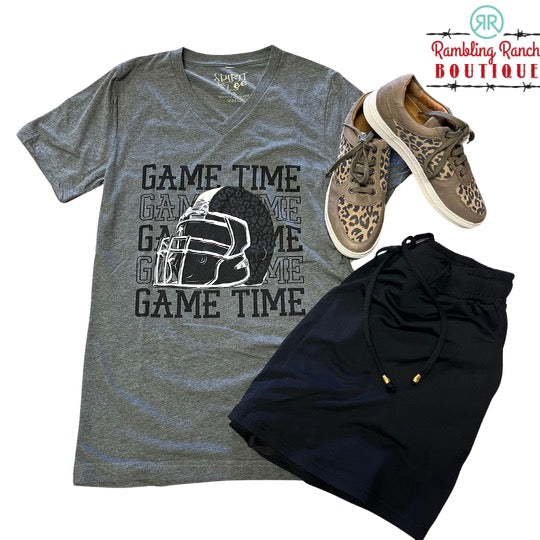 Game Time Puff Leopard Helmet T-Shirt