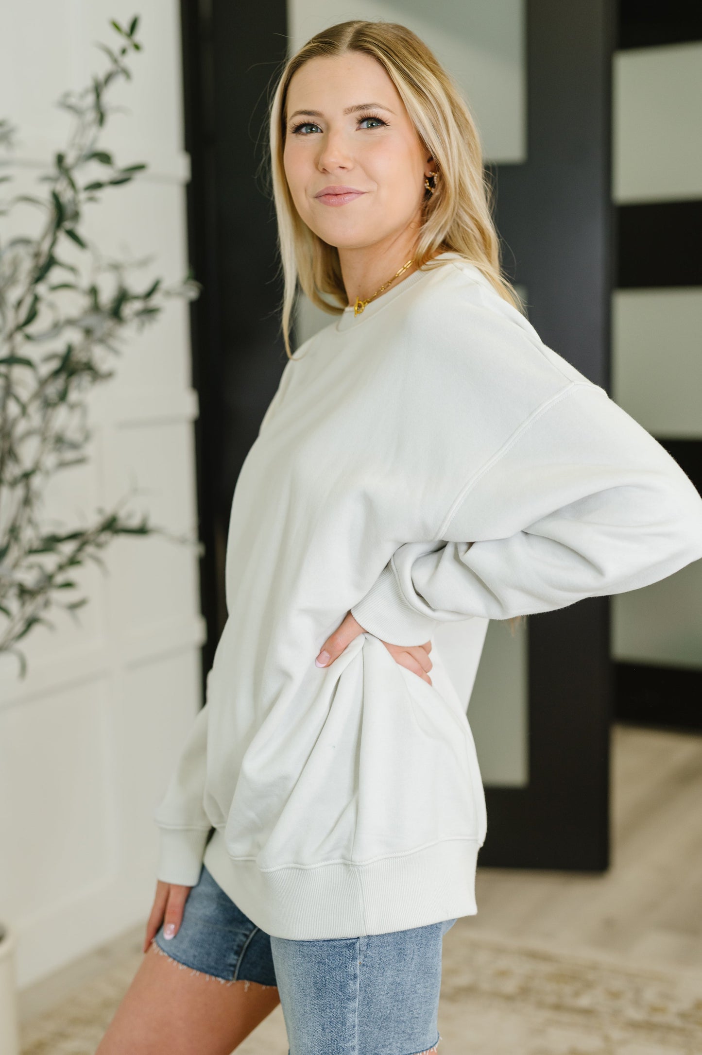 Sunday Snug Relaxed Pullover in Bone