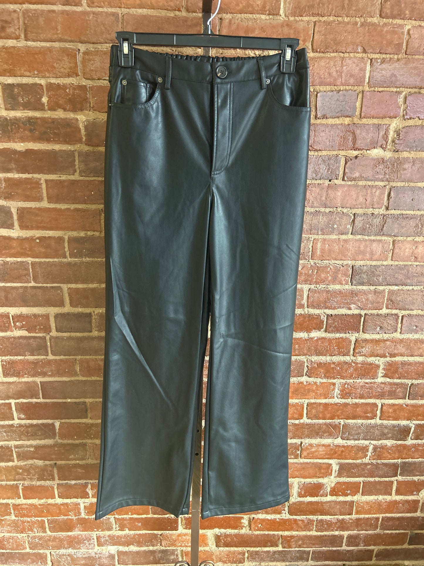 Faux Black Leather Pants